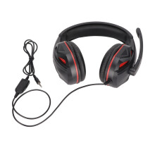 Aural Bliss, 40 mm surround sound-headset med driverenhed og klar og naturlig stemmegengivelse, polstret hovedbøjle, udtrækkelig til PS4, pc,