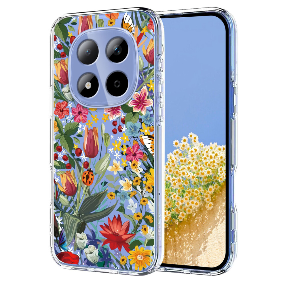 (Lilies) For Xiaomi Redmi Note 15 Pro 5G Case Butterfly Floral Pattern Printing Tpu Phone Back Cover 6914283259823