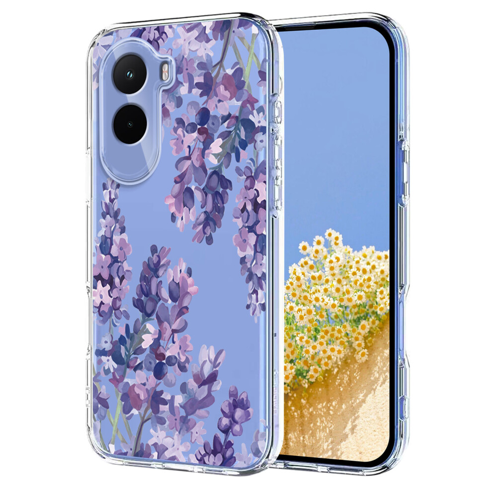 (Wisteria) For Xiaomi Poco M7 4G (169Mm) Case Butterfly Floral Pattern Printing Tpu Phone Back Cover Wisteria 6914286289858