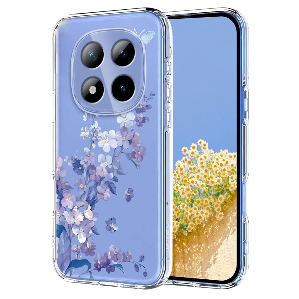 (Violets) For Xiaomi Redmi Note 15 Pro+ 5G Case Butterfly Floral Pattern Printing Tpu Phone Back Cover 6914285752902