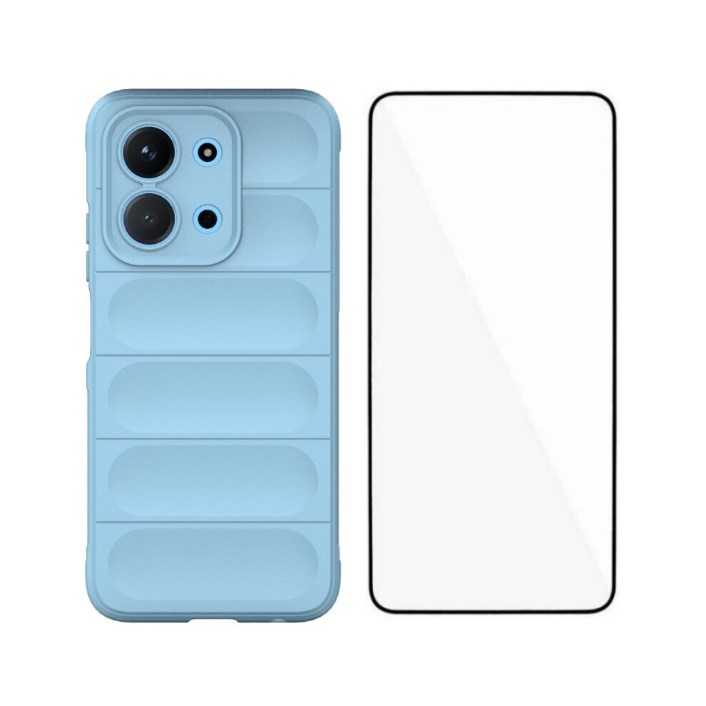 (Baby ) For Xiaomi Redmi 15C 4G (Global) (171Mm) Tpu Case Wanlonfeng Hd Series Anti Slip Phone Cover With Tempered Glass Blue 6914284481322
