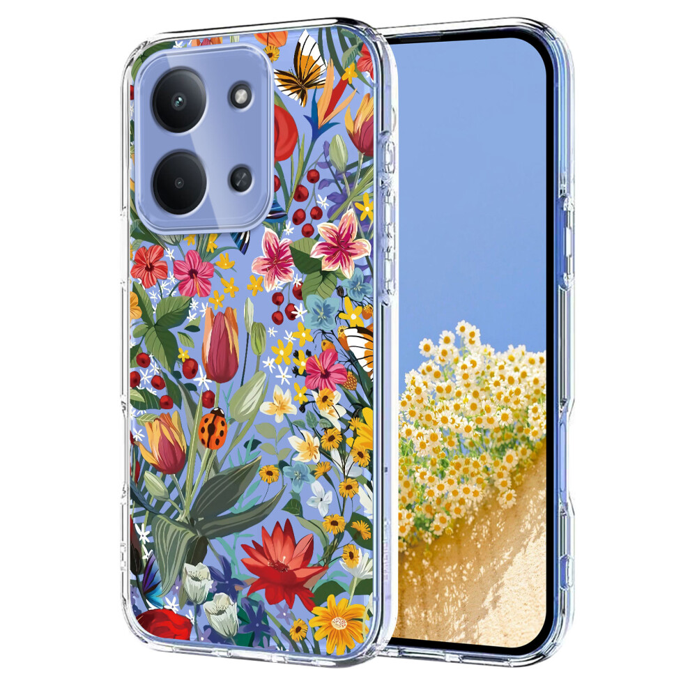 (Lilies) For Xiaomi Redmi 15C 4G (Global) (171Mm) Case Butterfly Floral Pattern Printing Tpu Phone Back Cover 6914287064232