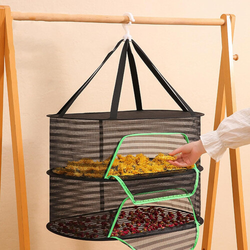 Folding Fish Mesh Net - Space-Saving Hook Rota Two Floors, Durable Plain CE Design for Long-Term Use 1