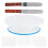 (As show, One size) 6Pcs/Set Kitchen Cake Decorating Turntable Cake Rotating Display Stand with Scraper DIY Tool 1