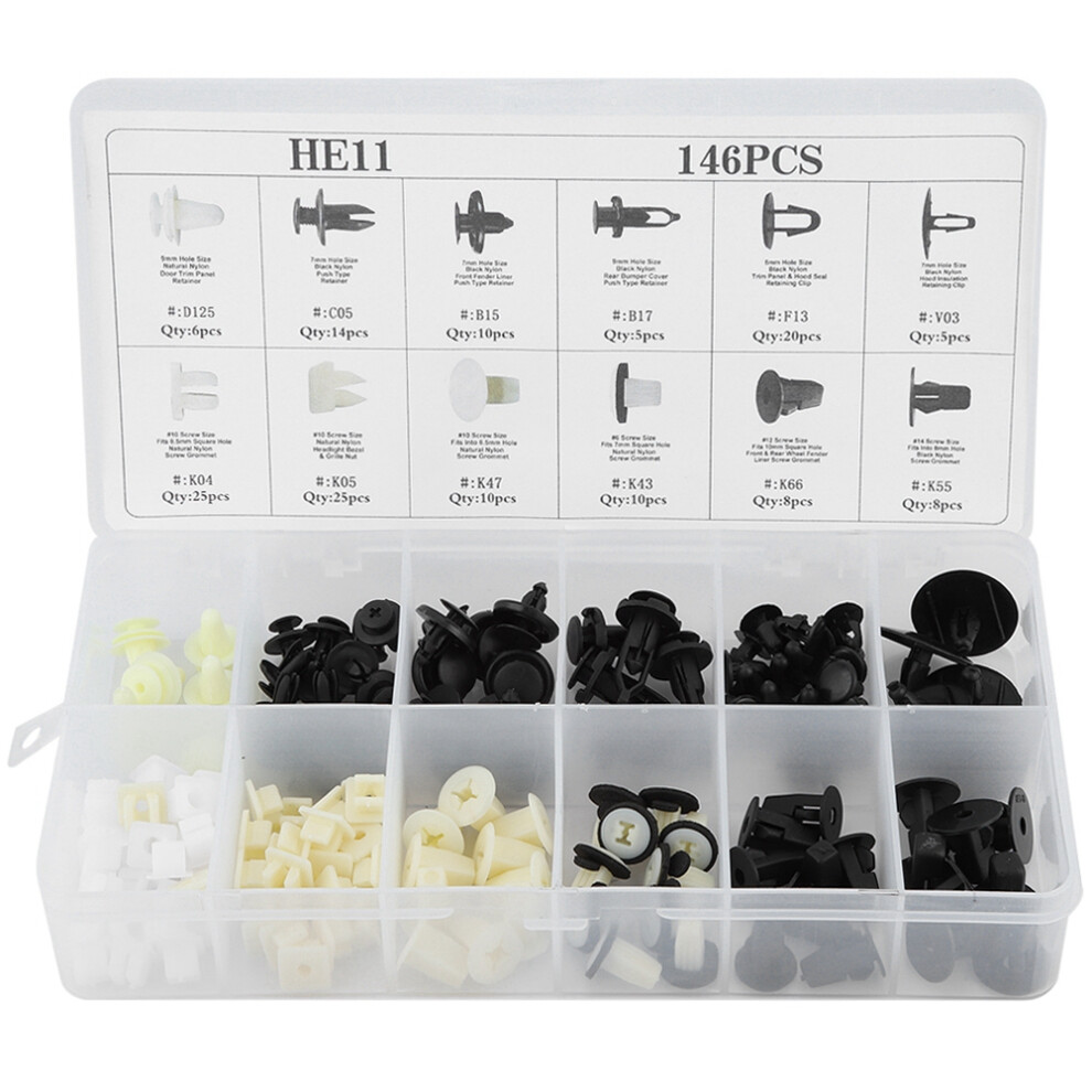 Auto Body Retainer Fastener Kit Durable Material High Quality Plastic Assorted Trim Fasteners Universal Fit For Toyota Lexus Vehicles, Secure Hold 9139052623941