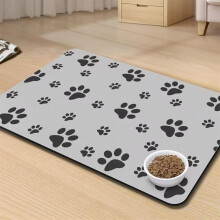 Pet Feeding Mat Absorbent Dog Mat For Food And Water 16x20 Grey 1 Quick Dry No Stains Cat Bowl Mat Easy To Clean