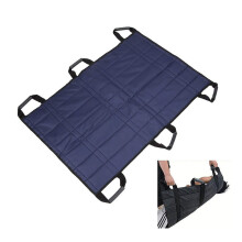 Patient Transfer Sheet with Ergonomic Nylon Handles for Bedridden Repositioning and Home Care