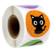 Adesivos assustadores de outono para decoração de Halloween, cores vibrantes e acabamento brilhante, ideais para festas de Halloween, atóxicos e