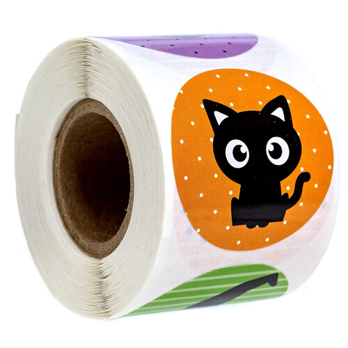 Αυτοκόλλητα Spooky Fall για διακόσμηση Halloween, ζωηρό χρώμα και γυαλιστερό φινίρισμα,
