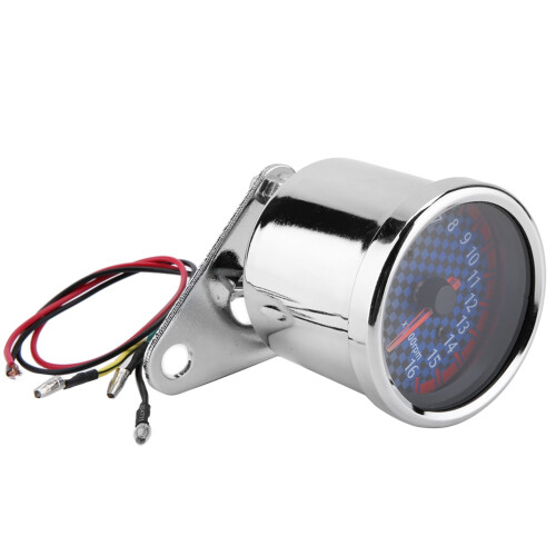 Odômetro para motocicleta Cafe Racer, com display duplo de LED, resistente a impactos e de alta sensibilidade, com luz interna e encaixe universal. 2