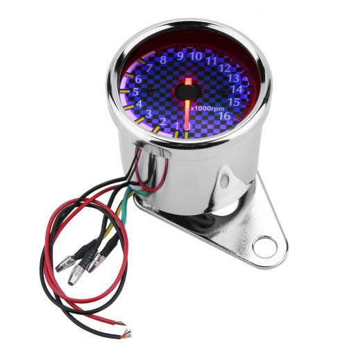 Odômetro para motocicleta Cafe Racer, com display duplo de LED, resistente a impactos e de alta sensibilidade, com luz interna e encaixe universal. 1