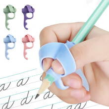 Ajutor pentru scris de mână pentru copii, design ergonomic stilou prindere instrument de corectare a posturii, compatibil cu creioane pixuri