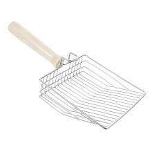 Metal Cat Litter Scoop with Long Handle, Durable Hollow Grid Design for Easy Cleaning and Filtering