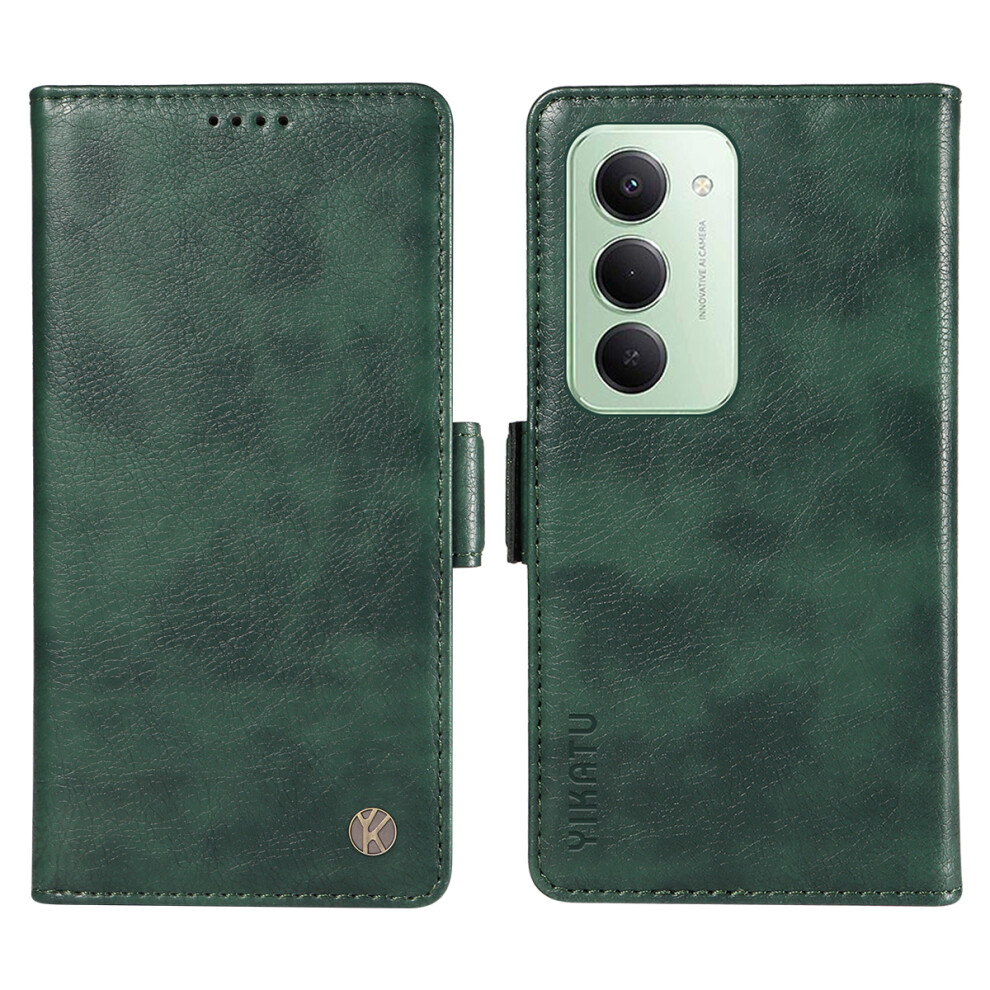 (Green) For Xiaomi Redmi 15 4G (Eu) (171Mm) Case Yikatu Yk-007 Litchi Texture Pu Leather Wallet Phone Cover Green 6914282742494