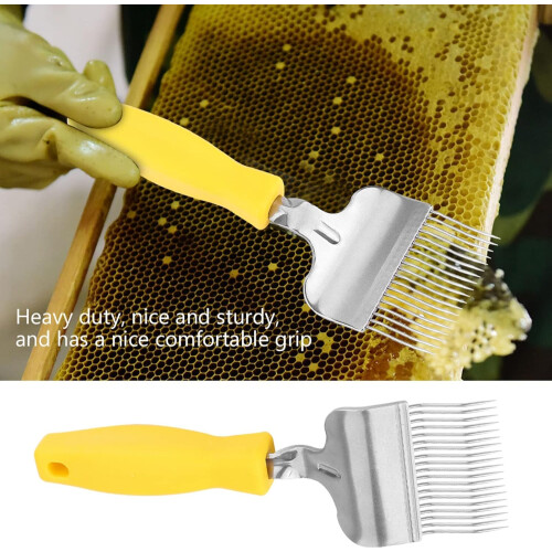 Beekeeping Uncapping Fork Stainless Steel Honey Extraction Tool with Ergonomic Comfortable Grip 2