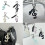 Cute Dotted Striped Note Star Keychain Sturdy Bag Label-Black 3