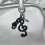 Cute Dotted Striped Note Star Keychain Sturdy Bag Label-Black 6