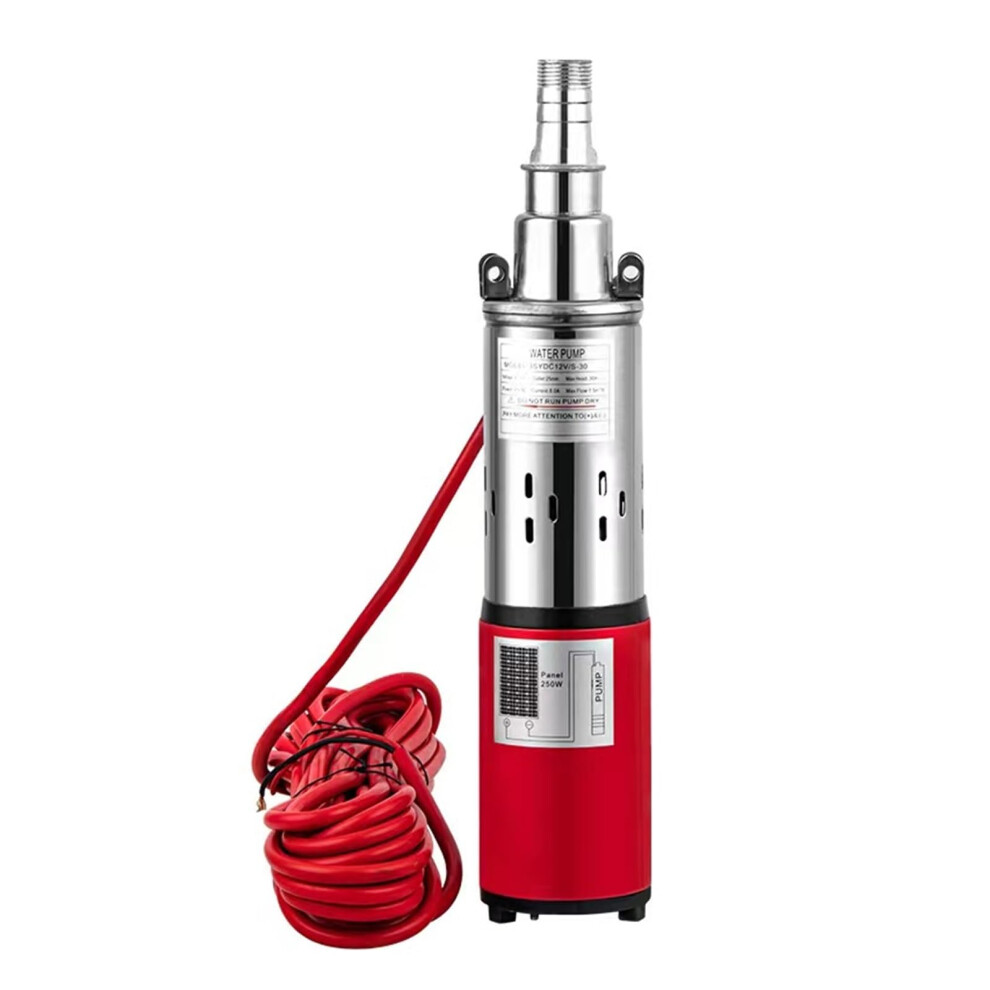 24V Solar Water Pump Pressure Submersible Deep Well Pump Lift 50M For Garden Irrigation 9365049269995