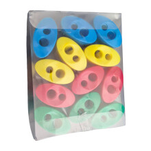 12Pieces Two Hole Pencil Sharpener Ergonomic-Oval double hole
