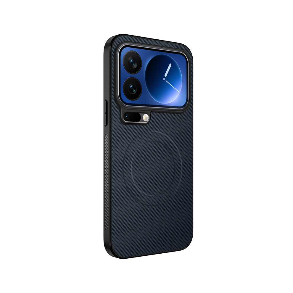 (Sapphire) For Xiaomi 17 Pro Case Compatible With Magsafe Wanlonfeng Tq Series Carbon Fiber Texture Pc Tpu Phone Cover Blue 6914284144708