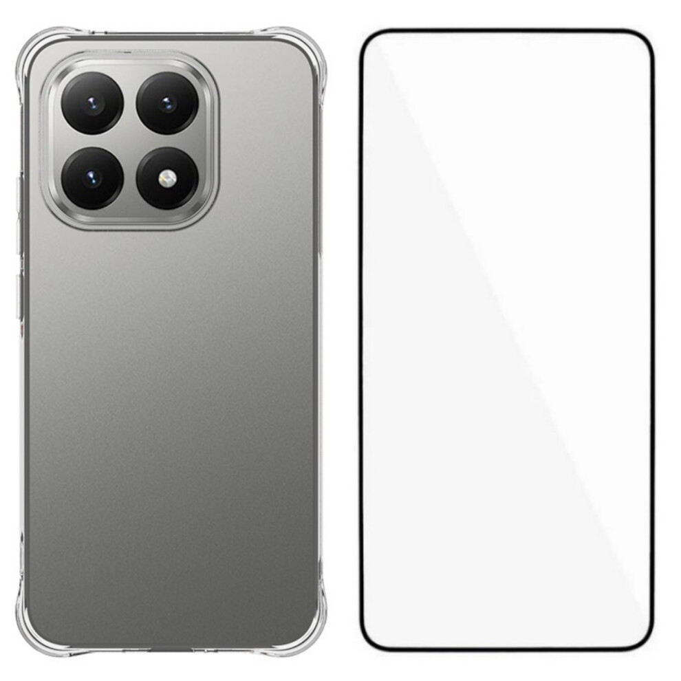 (Transparent) For Xiaomi 15T Case Wanlonfeng Wl Series 2.0Mm Tpu Phone Cover With Tempered Glass Film 6914282371274