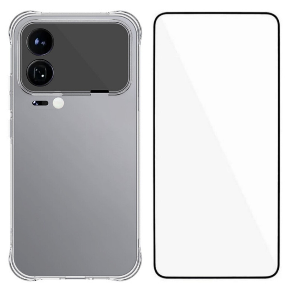 (Transparent) For Xiaomi 17 Pro Max Case Wanlonfeng Wl Series 2.0Mm Tpu Phone Cover With Tempered Glass Film 6914286857828