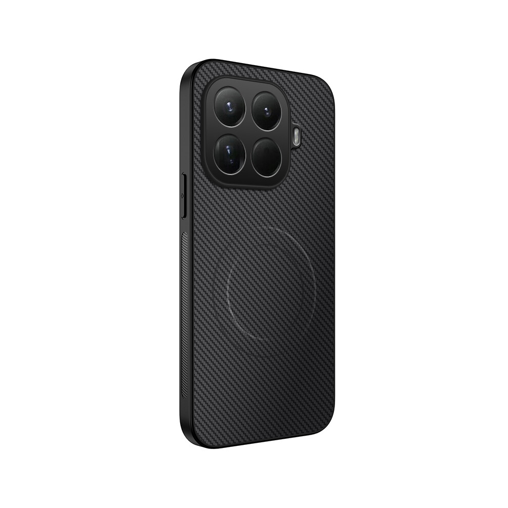 (Black) For Xiaomi 15T Pro Case Compatible With Magsafe Wanlonfeng Tq Series Carbon Fiber Texture Pc Tpu Phone Cover Black 6914282339144