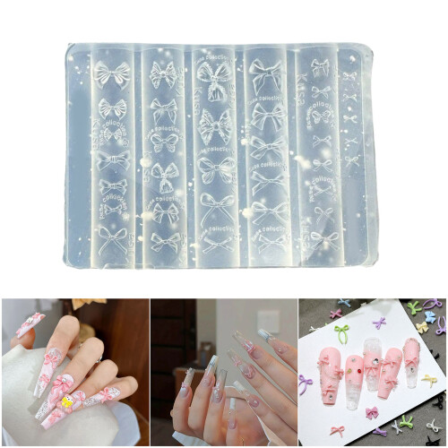 Reusable Silicone Nail Art Template Mold Feature Intricate 1