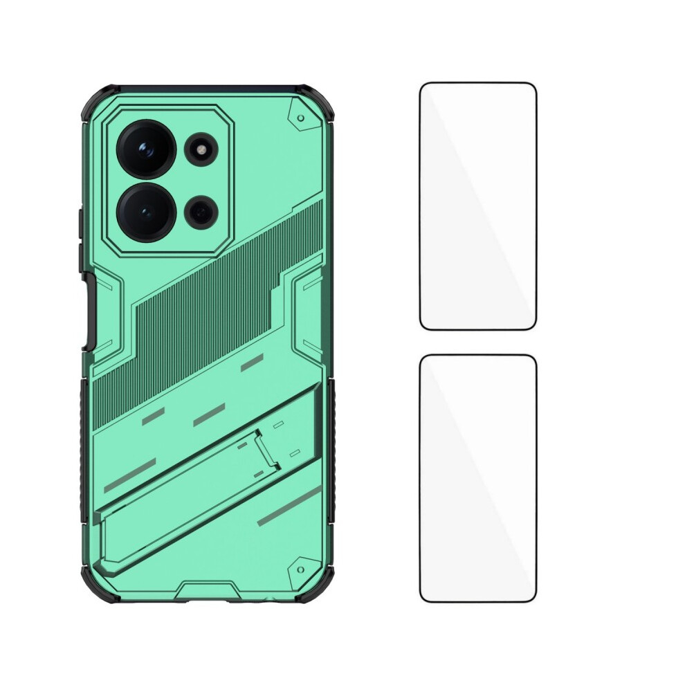 (Green) For Xiaomi Redmi 15C 4G (Eu) (173Mm) / Xiaomi Redmi 15C 5G (Eu) (173Mm) Case With 2Pcs Tempered Glass Wanlonfeng Kk Series Pc Tpu Green 6914284476243