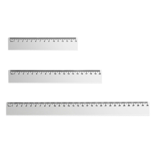 Multipurpose Plastic Measuring Rulers Pack-Wave ruler 15 20 30