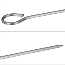Grillaccessoires met ringhandvat en vierkante spiesen verbeteren uw kookervaring door het voedsel stabiel te houden en gelijkmatige garing te