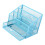 Multifunctional Iron Mesh Desk Pen Organiser 5-Blue 1