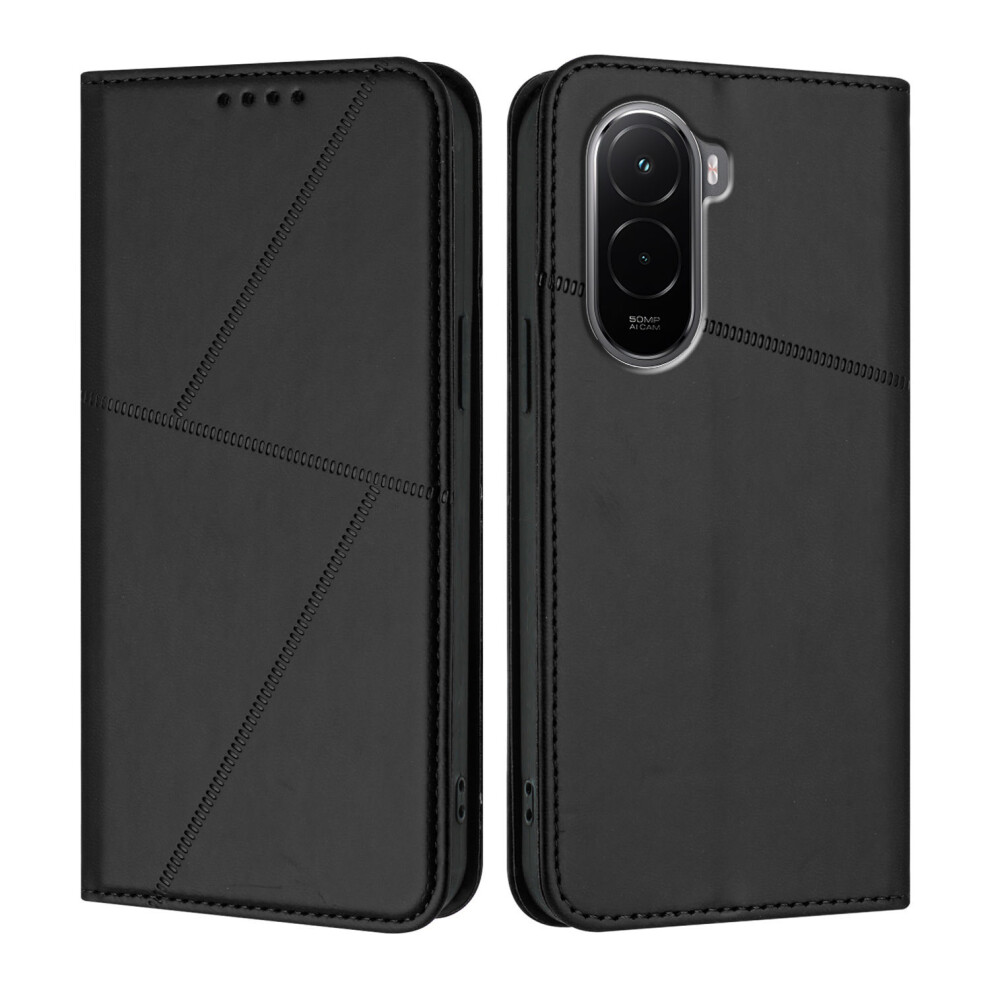 (Black) For Xiaomi Poco M7 4G (169Mm) Wallet Case Magnetic Closure Leather Flip Phone Cover With Stand Black 6914286270429