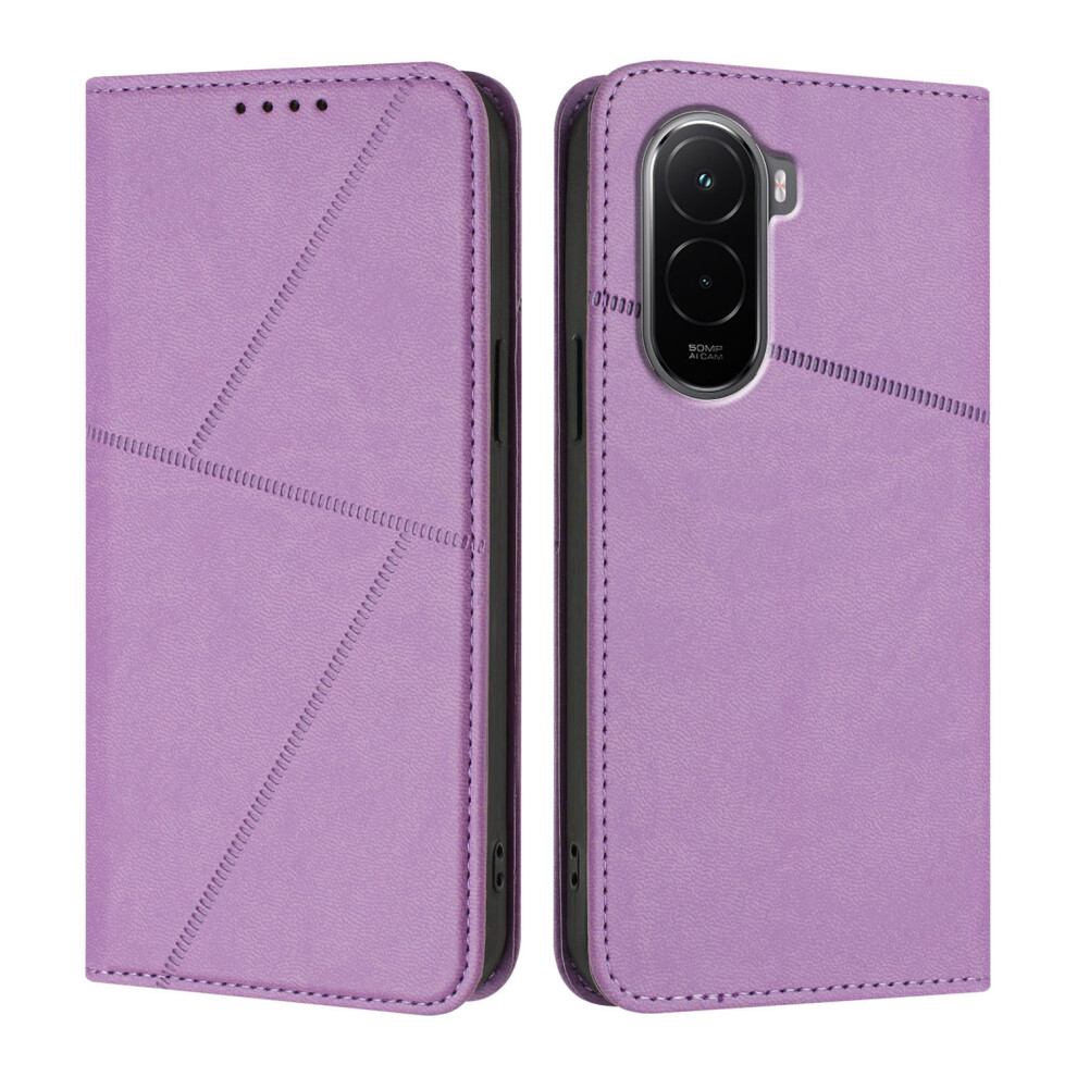 (Purple) For Xiaomi Poco M7 4G (169Mm) Wallet Case Magnetic Closure Leather Flip Phone Cover With Stand Purple 6914282590101