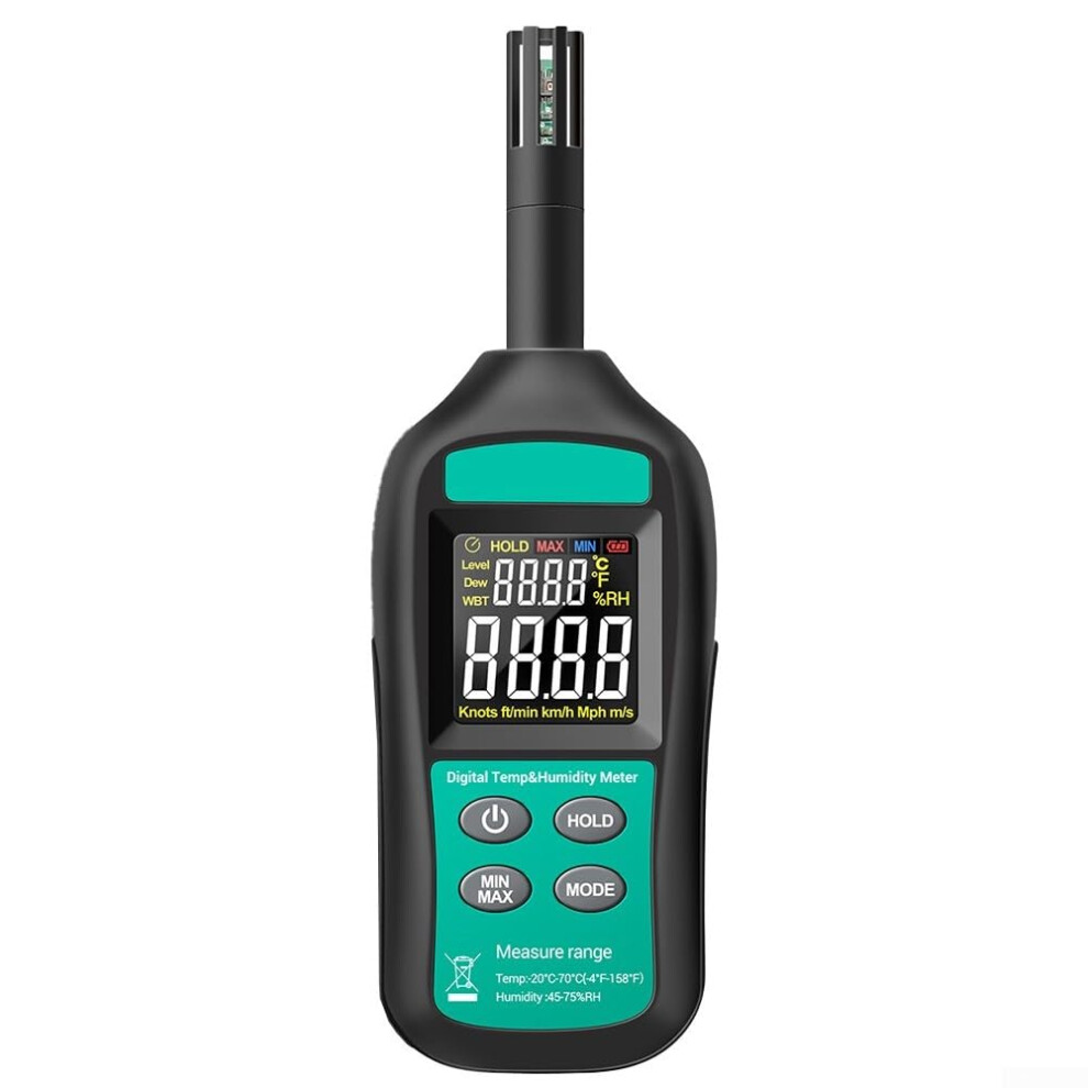 Digital Temperature And Humidity Meter With Led Phase Indicators, Noncontact Motor Rotation Detection 9365049271448