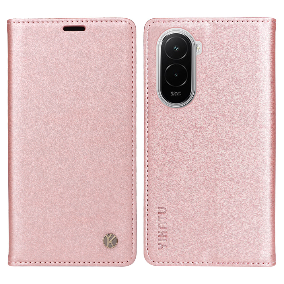 (Rose ) For Xiaomi Poco M7 4G (169Mm) Phone Cases Yikatu Magnetic Closure Pu Leather Mobile Cover Gold 6914281404126