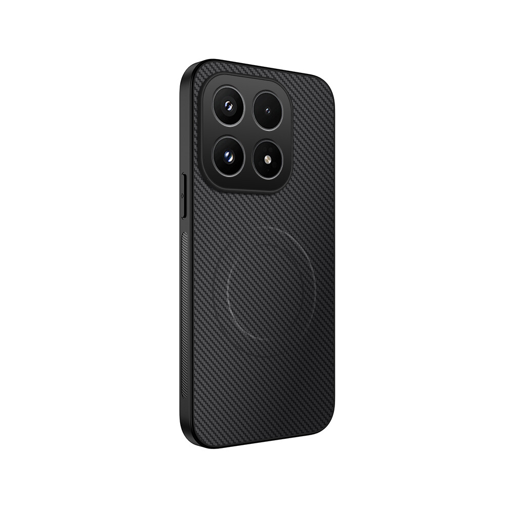 (Black) For Xiaomi 17 Case Compatible With Magsafe Wanlonfeng Tq Series Carbon Fiber Texture Pc Tpu Phone Cover Black 6914286237958