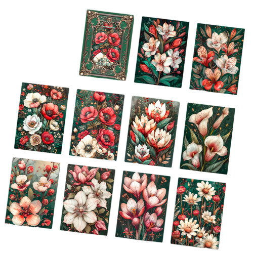 30Sheets Retro Craft Paper Pack Antique Background-Flowers Past