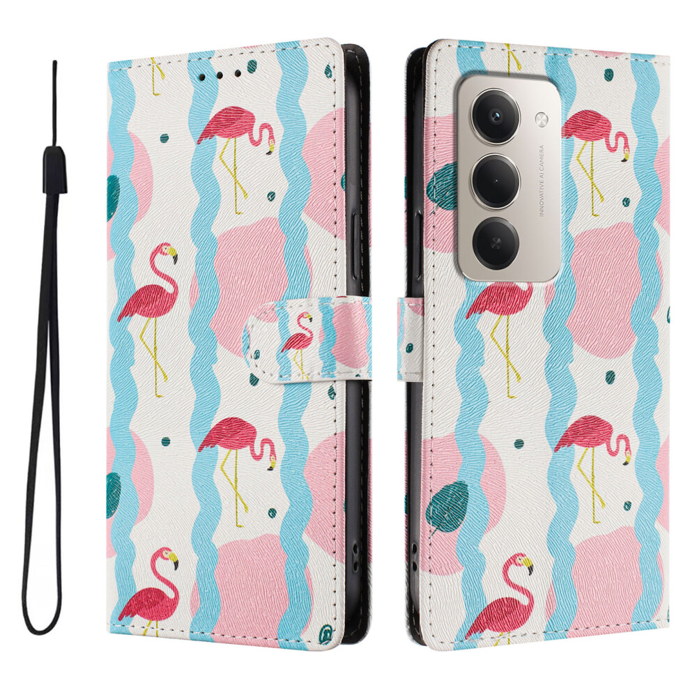 (Birds) For Xiaomi Redmi 15 5G (Global) (169Mm) / Xiaomi Redmi 15 4G (169Mm) Case Pattern Print Pu Leather Wallet Phone Cover With Wrist 6914281707999