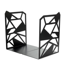 1 Pair Hollow Bookends Metal Book Stands Book End Simple Book