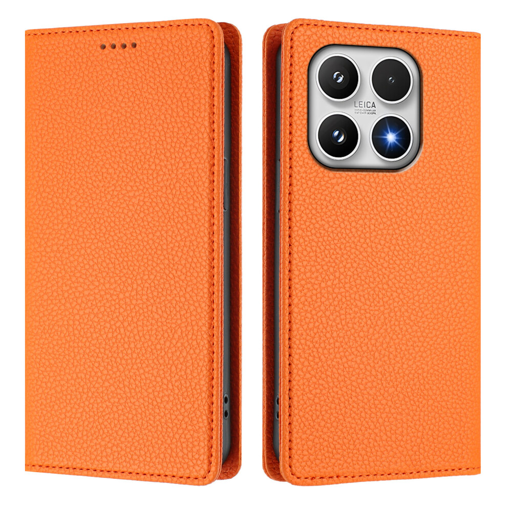 (Orange) For Xiaomi 17 Wallet Case Rfid Blocking Litchi Texture Leather Mobile Cover Orange 6914282318774