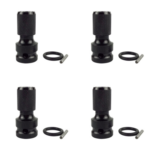 4Pcs Socket Adapter Hexagonal Adapter 1/2 Square Drive to 1/4