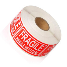 120Pieces Fragile Sticker 3x1Inch Adhesive Caution Label Safety