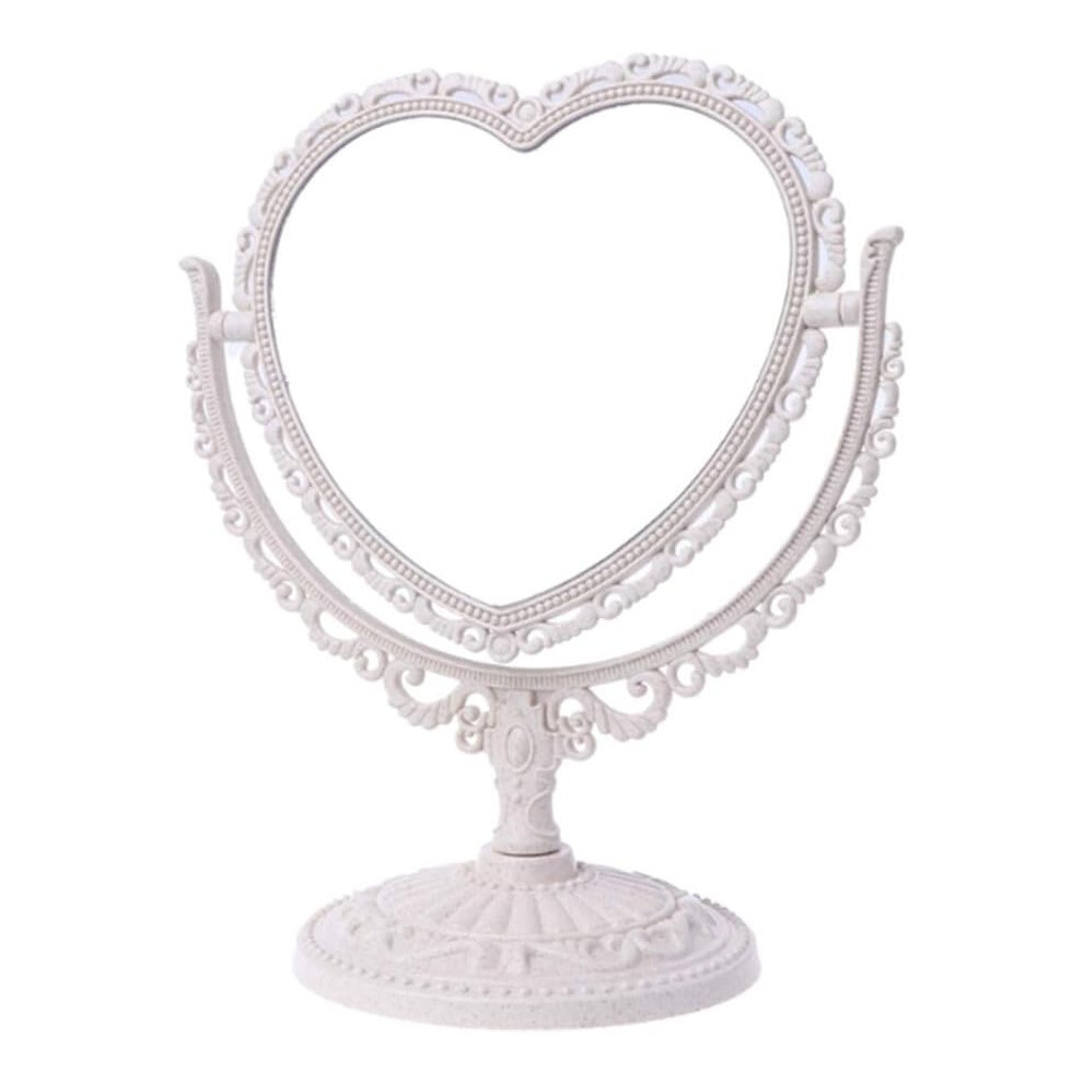 Heart Shaped Mirror For Princess Mirror Bedroom, Double Sided HD Magnifying Makeup Mirror With Rotatable Portable Design And Ideal Gift For Vintage Mi