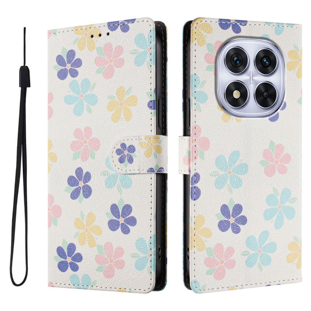 (Colored Flowers) For Xiaomi Redmi Note 14 Pro+ 5G / Xiaomi Poco X7 5G / Xiaomi Redmi Note 14 Pro 5G Case Pattern Print Pu Leather Wallet Phone Cov 6914281684887