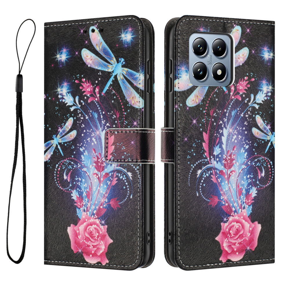 (Dragonfly) For Xiaomi 15T Wallet Case Pattern Printing Pu Leather Phone Cover With Lanyard 6914288900775