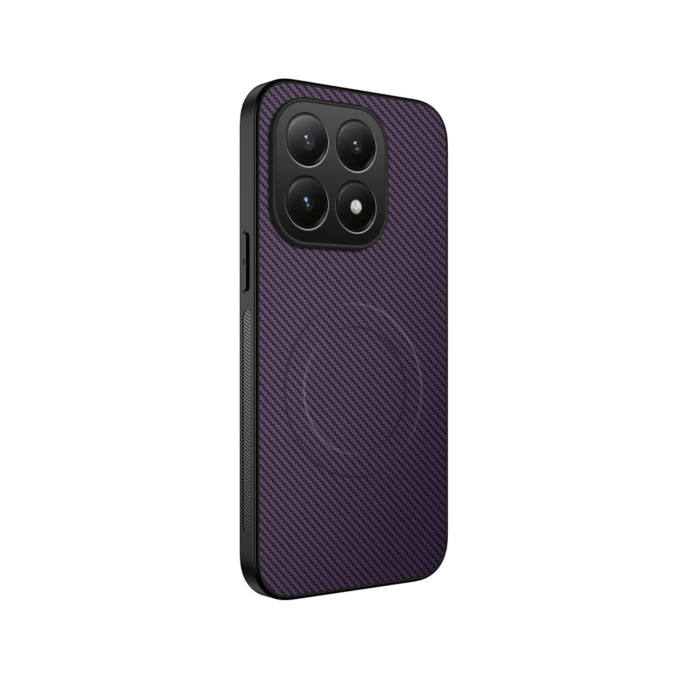 (Purple) For Xiaomi 15T Case Compatible With Magsafe Wanlonfeng Tq Series Carbon Fiber Texture Pc Tpu Phone Cover Purple 6914286375056