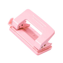 Paper Puncher Punching Machine Double Holes Punch Portable-Pink