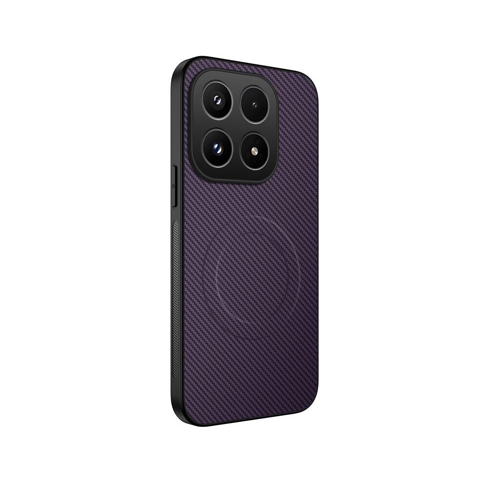 (Purple) For Xiaomi 17 Case Compatible With Magsafe Wanlonfeng Tq Series Carbon Fiber Texture Pc Tpu Phone Cover Purple 6914280442235