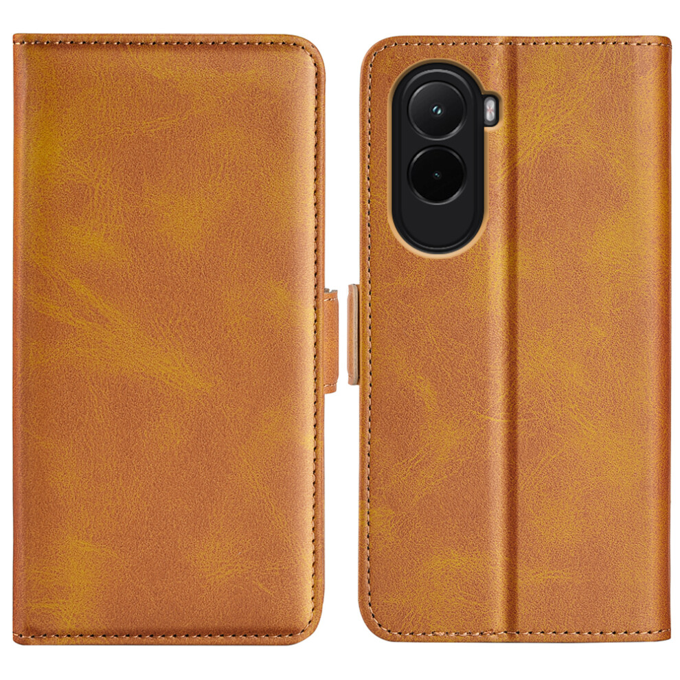 (Yellow) For Xiaomi Poco M7 4G (Eu) (171Mm) Case Calf Texture Leather Wallet Phone Cover Yellow 6914286954626